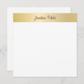 Trendy Faux Gold Sjabloon Handgeschreven Script (Voorkant / Achterkant)