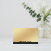 Trendy Faux Gold Sjabloon Professional Modern Visitekaartje (Staand voorkant)