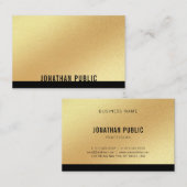 Trendy Faux Gold Sjabloon Professional Modern Visitekaartje (Voorkant / Achterkant)