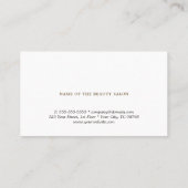 Trendy Faux Gold Stripes Hair Appointment Card Afsprakenkaartje (Achterkant)
