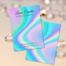 Trendy Faux Holographic Earning Display Card