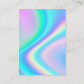 Trendy Faux Holographic Earning Display Card Visitekaartje (Achterkant)