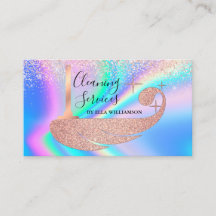 Trendy Faux Holographic Glitter Cleaner Service