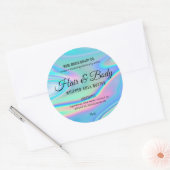 Trendy Faux Holographic Rainbow Butter Label (Envelop)