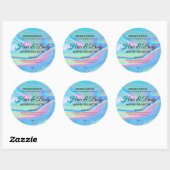 Trendy Faux Holographic Rainbow Butter Label (Vel)