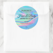 Trendy Faux Holographic Rainbow Butter Label (Tas)