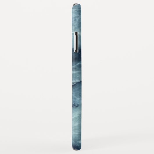 Trendy faux marmer texture blue-grijze tinten Case-Mate iPhone case (Achterkant/rechts)