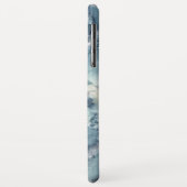 Trendy faux marmer texture blue-grijze tinten Case-Mate iPhone case (Achterkant/links)