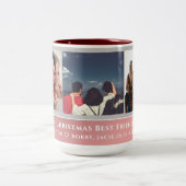 Trendy Faux Roos Gold Script | Foto van beste vrie Tweekleurige Koffiemok (Center)