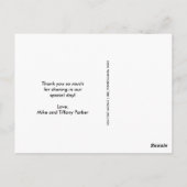 Trendy Faux Roos Gold Typography Wedding Dank u Briefkaart (Achterkant)