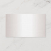 Trendy Faux Silver Modern Elegant Plain Luxury Visitekaartje (Achterkant)