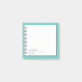 Trendy Faux Spiral Paper Monogram Post-it Notes (Voorkant)