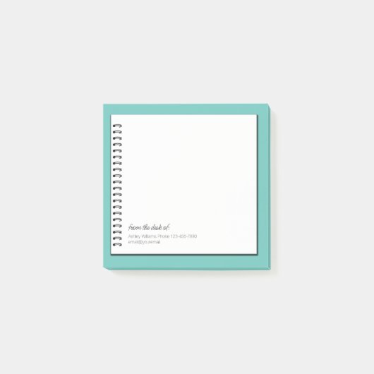 Trendy Faux Spiral Paper Monogram Post-it Notes (Voorkant)