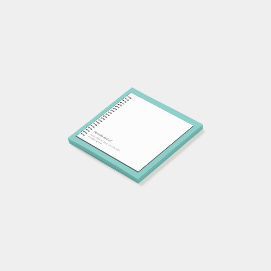 Trendy Faux Spiral Paper Monogram Post-it Notes (Schuin)