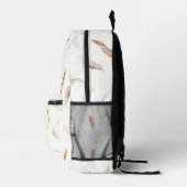 Trendy Feathers Luxe Boho Collectie Bedrukte Rugzak (Rechts)