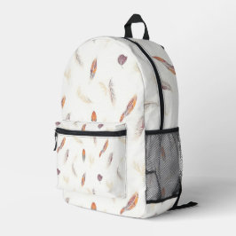 Trendy Feathers Luxe Boho Collectie Bedrukte Rugzak