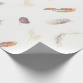 Trendy Feathers Luxe Boho Collectie Cadeaupapier (Hoek)