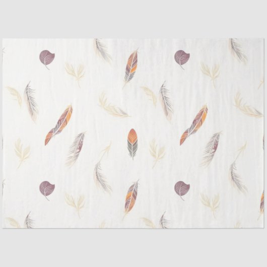 Trendy Feathers Luxe Boho Collectie Tissuepapier (Voorkant)