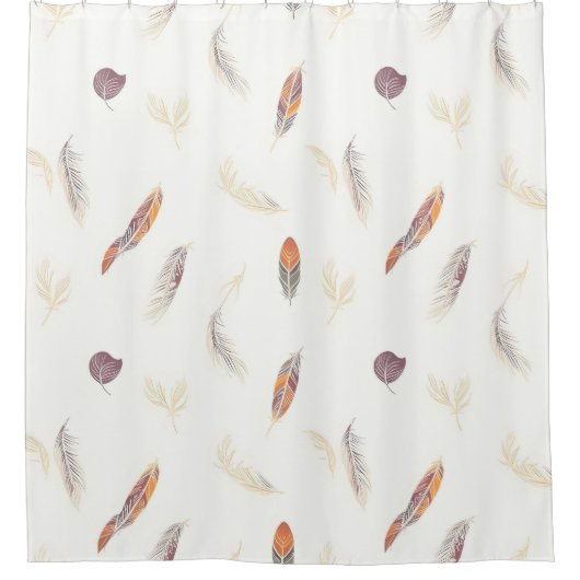 Trendy Feathers Luxury Boho Collection Douchegordijn (Voorkant)