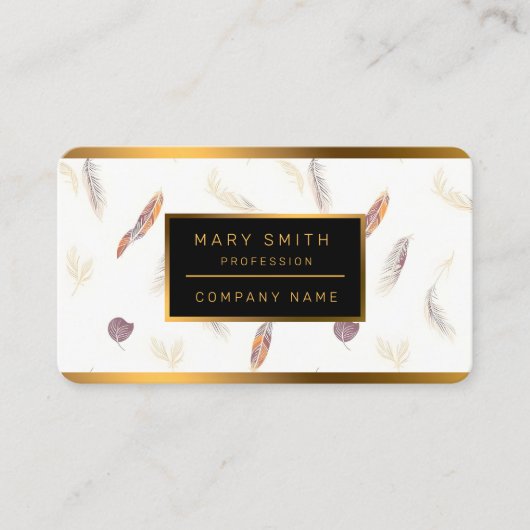Trendy Feathers Luxury Boho Collection Visitekaartje (Voorkant)