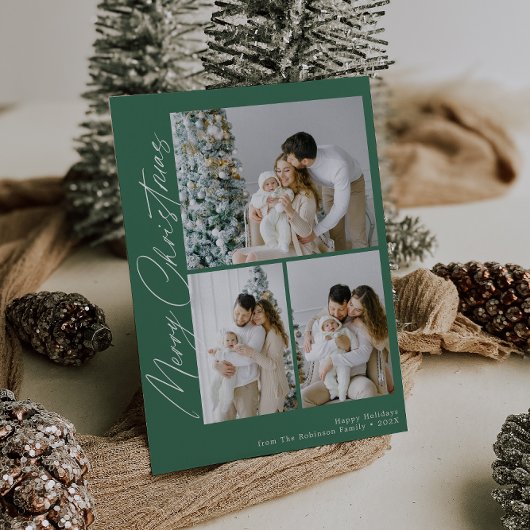 Trendy feestelijk script vrolijk kerstfeest feestdagenkaart