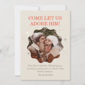 Trendy Feestelijke Geloof Kerstgroet Feestdagenkaart (Voorkant)