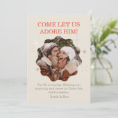 Trendy Feestelijke Geloof Kerstgroet Feestdagenkaart (Staand voorkant)