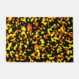 Trendy fel geel en Oranje camouflagepatroon Deurmat