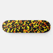Trendy fel geel en Oranje camouflagepatroon Persoonlijk Skateboard (Horizontaal)