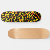 Trendy fel geel en Oranje camouflagepatroon Persoonlijk Skateboard (Horizontaal)