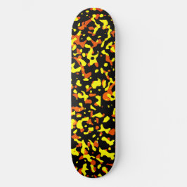 Trendy fel geel en Oranje camouflagepatroon Persoonlijk Skateboard