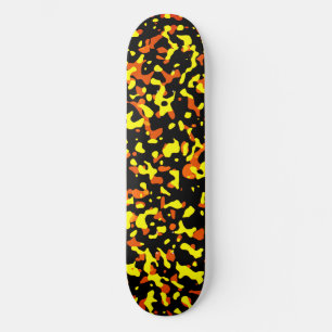 Trendy fel geel en Oranje camouflagepatroon Persoonlijk Skateboard