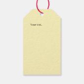 Trendy felicitatie mosterd achtergrond Retro Cadeaulabel (Achterkant)