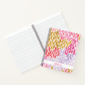Trendy Feminine Faux Gold Waterverf Pattern Girly Notitieboek (Binnen)