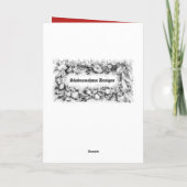 Trendy Festive Red- en gouden kerstversieringen Feestdagen Kaart (Achterkant)