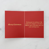 Trendy Festive Red- en gouden kerstversieringen Feestdagen Kaart (Binnen)