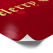 Trendy Festive Red- en gouden kerstversieringen Perfect Poster (Hoek)