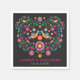 Trendy Fiesta Mexicaanse bloem patroon bruiloft pa Servet