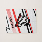 Trendy Figuur Skating Girl Schaatsen Persoonlijk R Legpuzzel (Horizontaal)