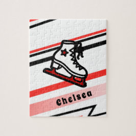 Trendy Figuur Skating Girl Schaatsen Persoonlijk R Legpuzzel