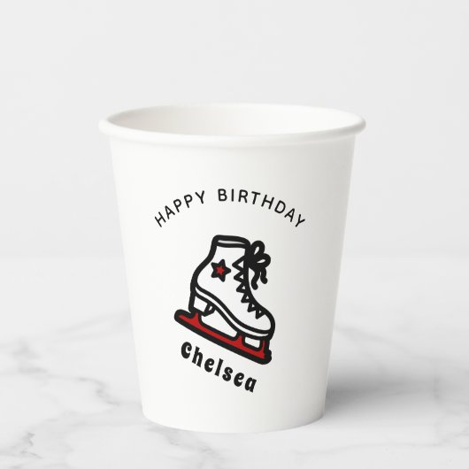 Trendy Figuur Skating Girl Schaatsen Persoonlijk R Papieren Bekers (Voorkant)