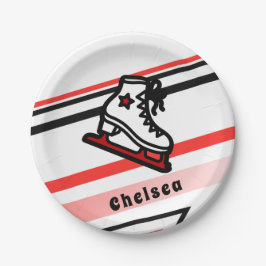 Trendy Figuur Skating Girl Schaatsen Persoonlijk R Papieren Bordje