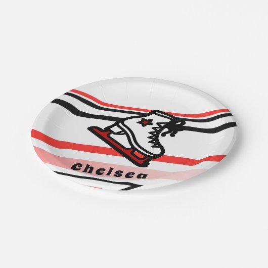 Trendy Figuur Skating Girl Schaatsen Persoonlijk R Papieren Bordje (Gekanteld)