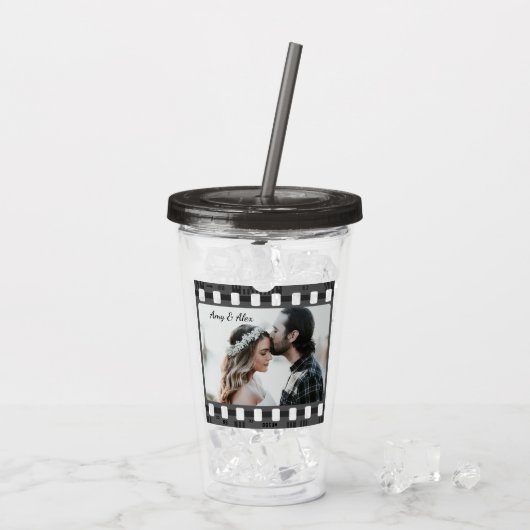 Trendy Film Reel Movie Persoonlijk Afbeelding Lijs Acryl Drinkbeker (Achterkant ijs)