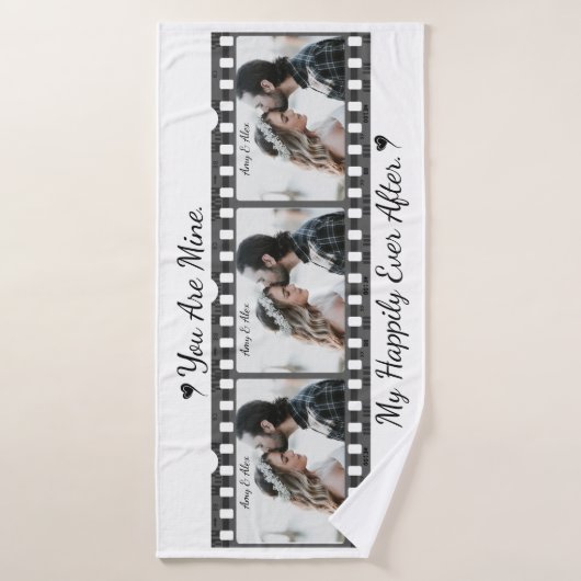 Trendy Film Reel Movie Persoonlijk Afbeelding Lijs Badhanddoek (Badhanddoek)