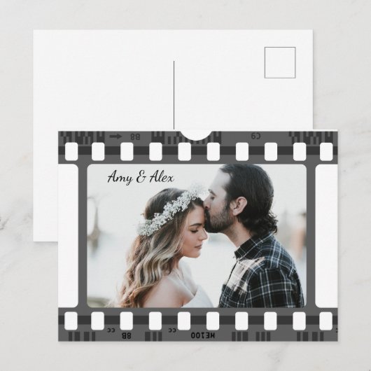 Trendy Film Reel Movie Persoonlijk Afbeelding Lijs Briefkaart (Voorkant / Achterkant)