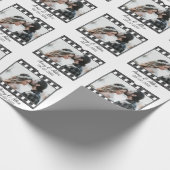 Trendy Film Reel Movie Persoonlijk Afbeelding Lijs Cadeaupapier (Hoek)