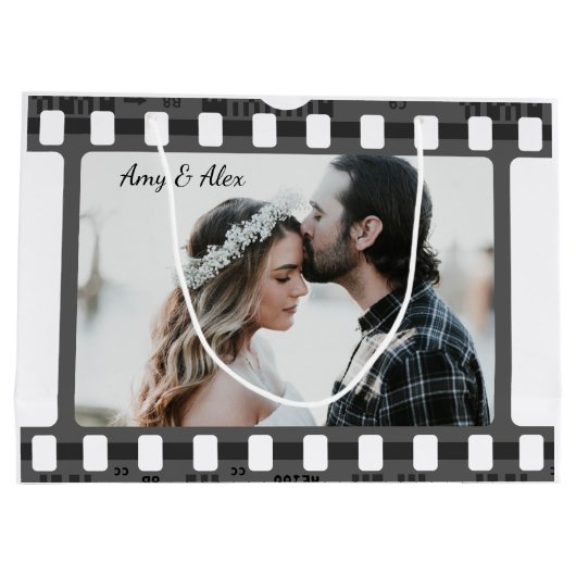 Trendy Film Reel Movie Persoonlijk Afbeelding Lijs Groot Cadeauzakje (Achterkant)