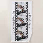 Trendy Film Reel Movie Persoonlijk Afbeelding Lijs Strandlaken (Voorkant)