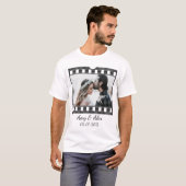 Trendy Film Reel Movie Persoonlijk Afbeelding Lijs T-shirt (Voorkant volledig)